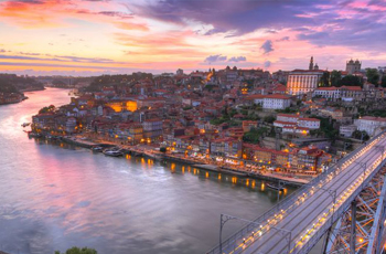 Vue aérienne de la ville de Porto